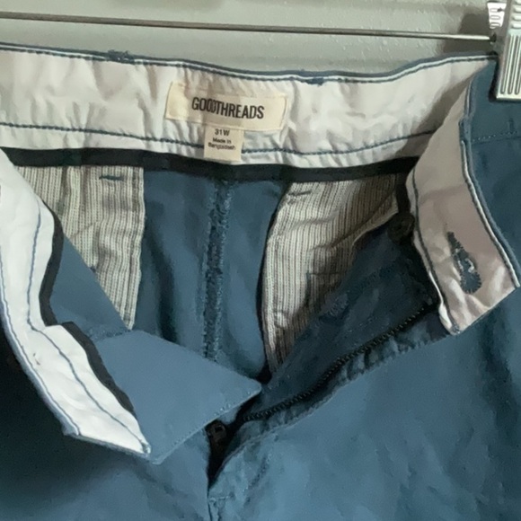 Goodthreads 31 waist Men's Blue Oxford Shorts - Picture 2 of 9